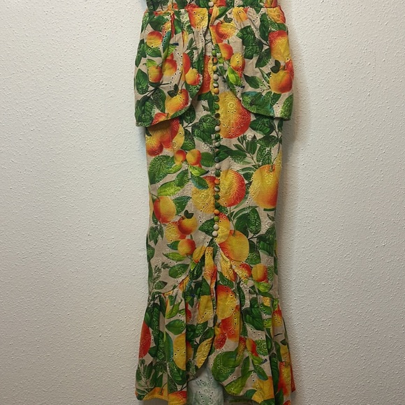Farm Rio Eyelet Oranges Dress Size XS - Picture 7 of 16